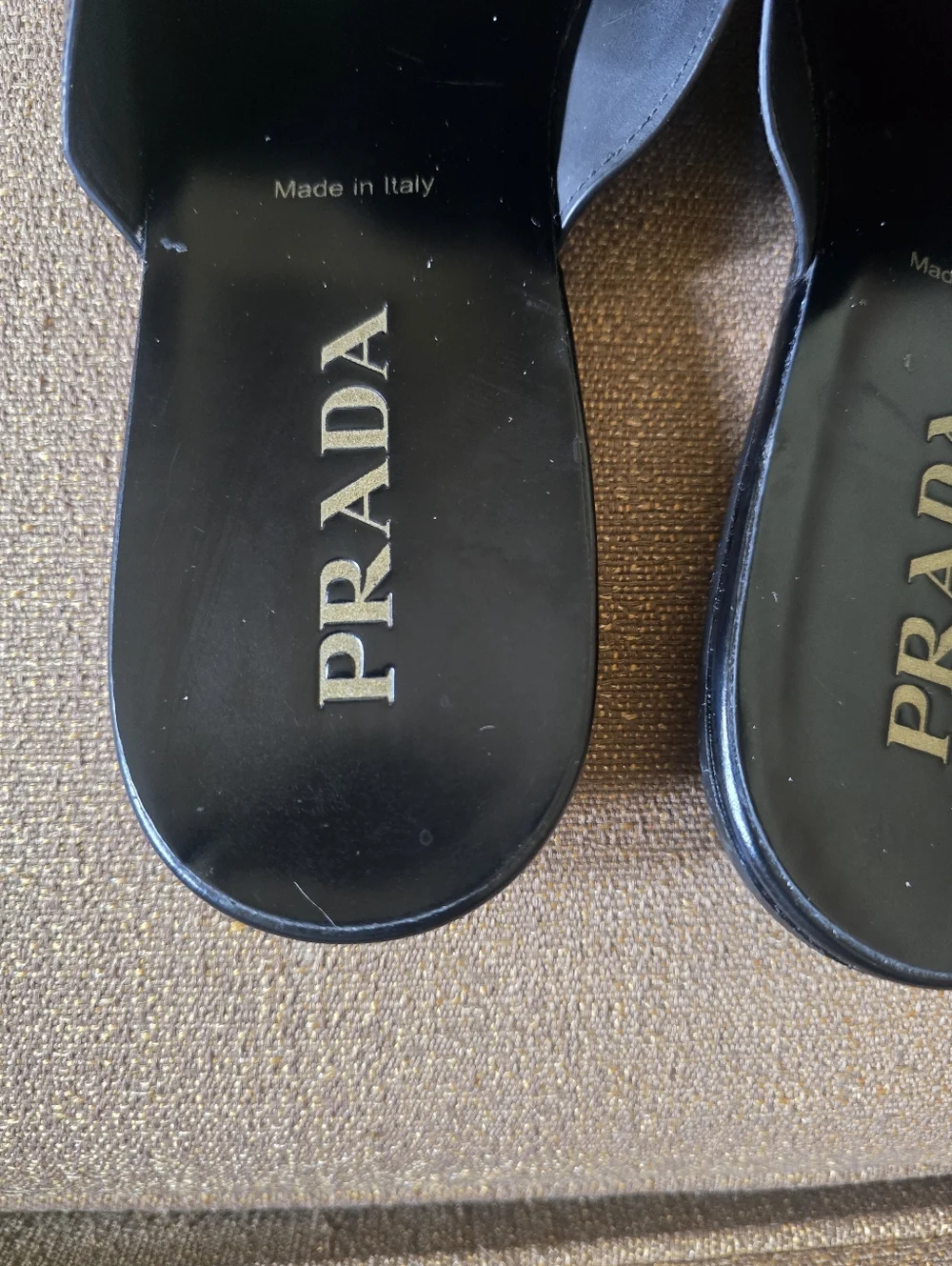 Prada Milano Black Patent Leather Mules Size 9.5 - Picture 7 of 10